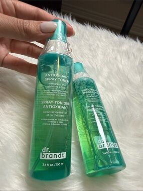 Dr. Brandt Antioxidant Spray Toner - Green and Teal Bottle
